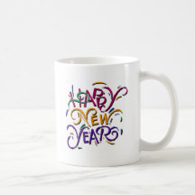 Happy New Year Color Coffee Mug