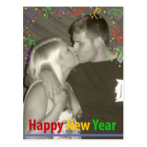 Happy New Year - confetti postcards