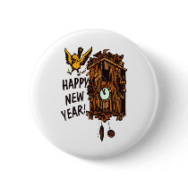 Happy New Year CooCoo buttons by BrandyHouse Happy New Year CooCoo buttons