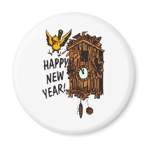 Happy New Year CooCoo magnets by BrandyHouse Happy New Year CooCoo magnets