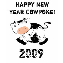 Happy New Year CowPoke! t-shirts