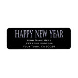 happy new year custom return address label