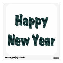 Happy New Year dark green Room Graphic
