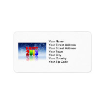Happy New Year Design Address Label