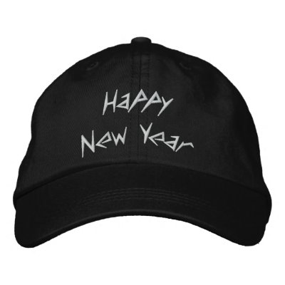 Happy New Year Embroidered Cap Embroidered Hats by mikek92349