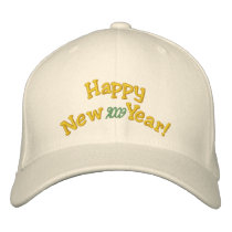 Happy New Year! embroidered hats by azac69 Happy New Year! embroidered hats