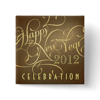 Happy New Year Fancy Party Favors Pins button