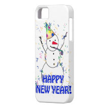 Happy New Year from the Celebrating Snowman iPhone 5 Cover
