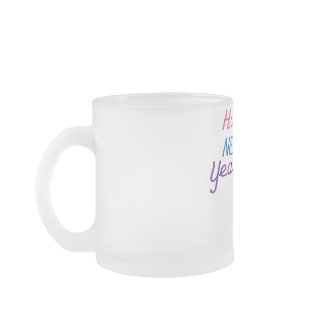 Happy New Year Frosted Glass Mug mug