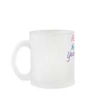 Happy New Year Frosted Glass Mug