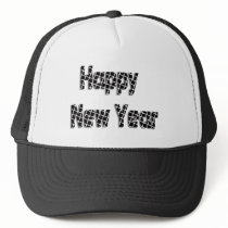 happy new year mesh hats