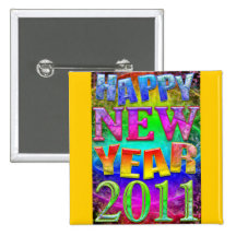 Happy New Year II Pins