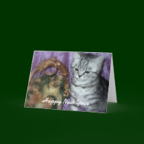 Happy New Year kitten card