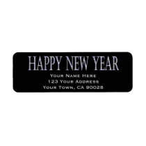 happy new year custom return address label