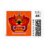 Happy New Year Lion Dance Postage stamps