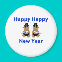 Happy New Year magnets