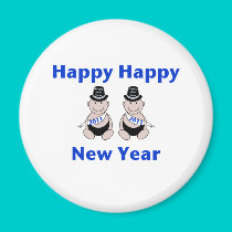 Happy New Year magnets