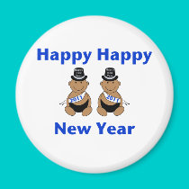 Happy New Year magnets
