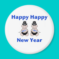 Happy New Year magnets