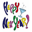 Happy New Year Martini Glass t-shirts by naturetees Happy New Year Martini Glass t-shirts