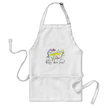 Happy New Year Martini Glasses Apron