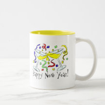 Happy New Year Martini Glasses Mug