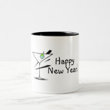 Happy New Year Martini Mug