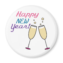 Happy New Year Merchandise Magnets