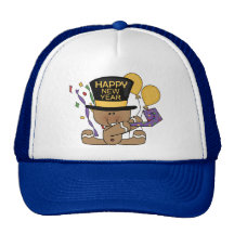 Happy New Year Mesh Hats