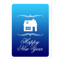 happy new year new address announcement postcards