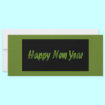 Happy New Year olive green invitations