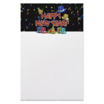 Happy New Year Party Hats Customized Stationery