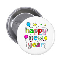 Happy New Year Pinback Button