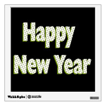 Happy New Year polka dots Room Graphics