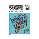 Happy New Year postage