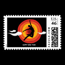 Happy New Year postage