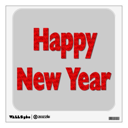 happy new year red wall sticker zazzle happy new year red wall sticker zazzle