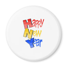happy new year red blue yellow 