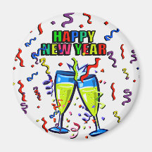Happy New Year Refrigerator Magnet