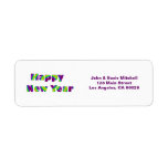 Happy New Year Return Address Labels