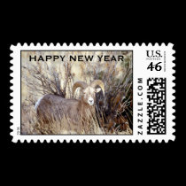 Happy New Year Rosh Hashanah Ram Stamp