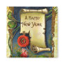Happy New Year Scroll Refrigerator Magnet