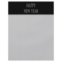 happy new year silver holiday full color flyer