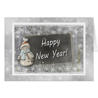 Happy New Year Snowman Card