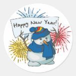 Happy New Year Silver Text Stickers | Zazzle