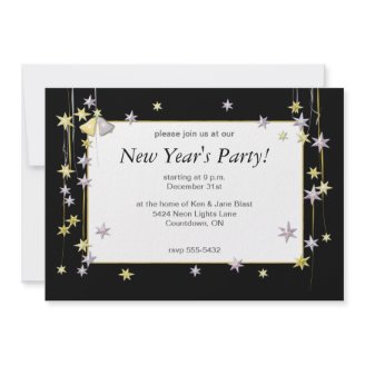 Happy New Year Stars Black
