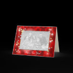 Happy New Year Stars (photo frame) Cards