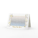 Happy New Year Stars White (photo frame) cards