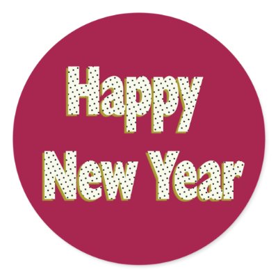 happy new year round sticker by DonnaGrayson