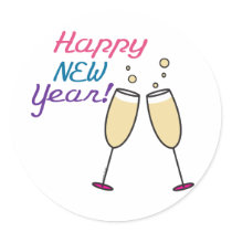 Happy New Year Stickers